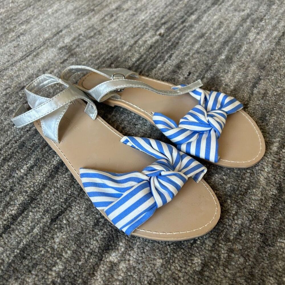 Crewcuts Girls Striped Preppy Sandals Size 3